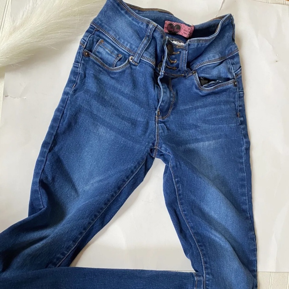 Women's Wave Jeans Dark Wash Stretch Denim Jeans Pants Size 1/2